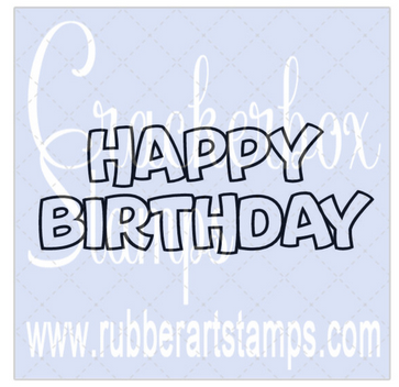 Crackerbox Stamps - Happy Birthday Open