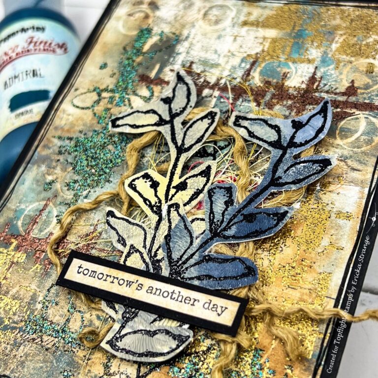 Textured Elegance: A Muted Mixed Media Card