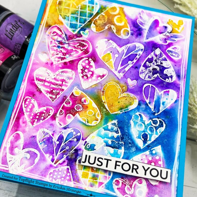 Playful Hearts & Ocean Hues: A Valentine Card with AALL & Create and Lindy’s Gang