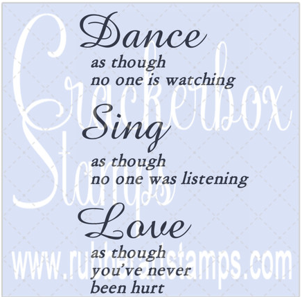 Crackerbox Stamps - Dance Sing Love