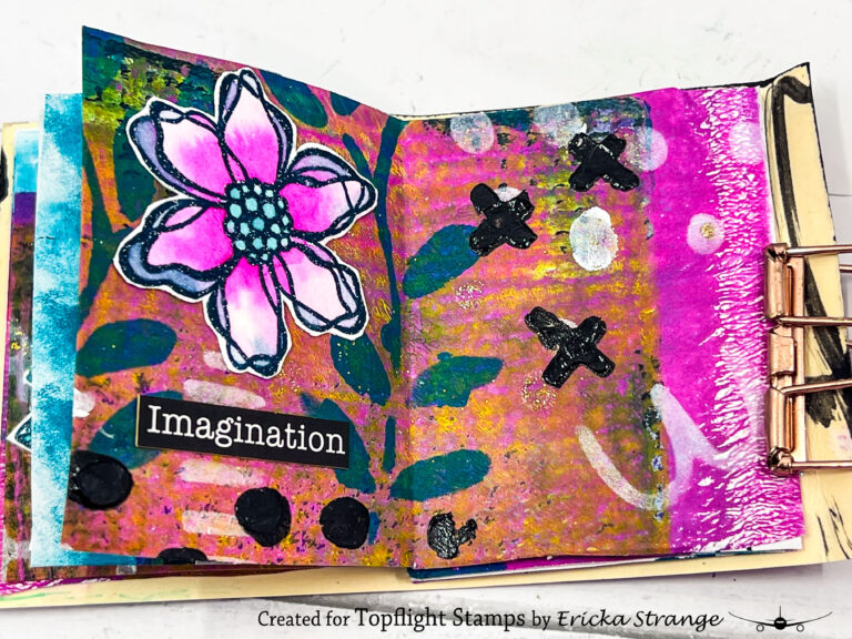 Mixed Media Mini Book From One Gel Print