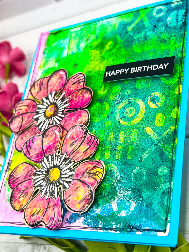 From Gel Prints to Gorgeous: A Bold Birthday Card for the Topflight Celebration