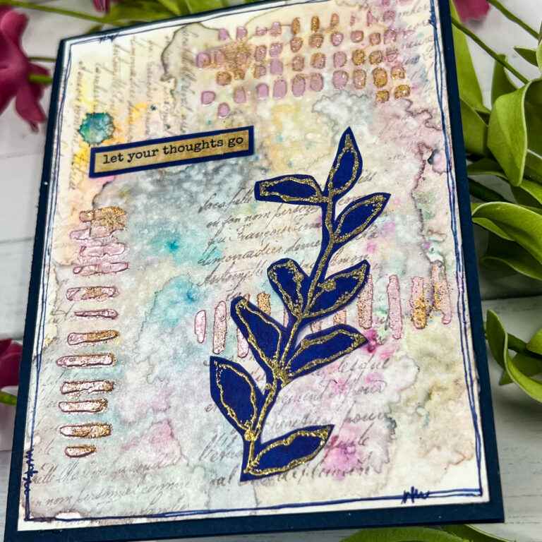 Soft Layers & Shimmer: A Moody Mixed Media Card with Lindy’s Gang