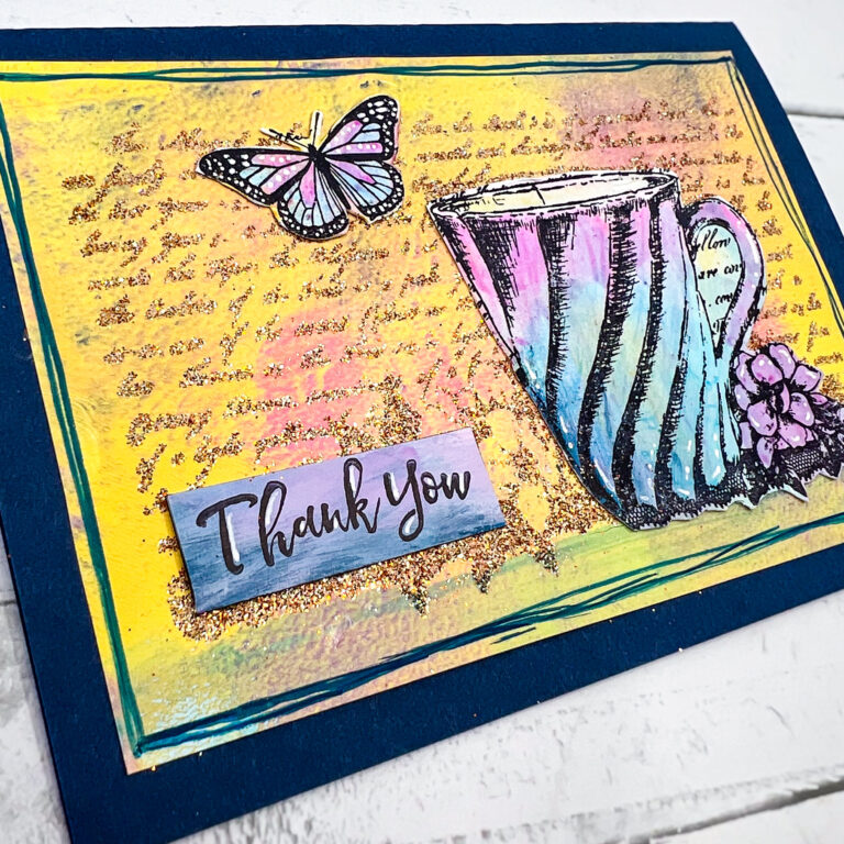 Strong Women & Strong Coffee: A Spring Mixed Media Card