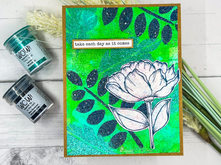 Bright, Bold & Beautiful: A Mixed Media Floral Card
