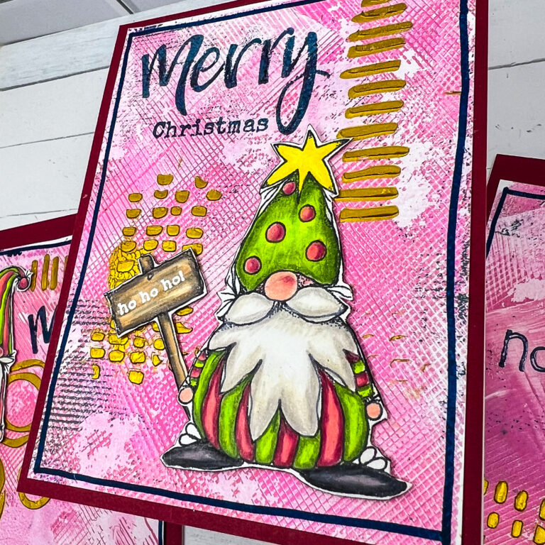 One Gel Print, Three Christmas Cards: Christmas in July Inspiration