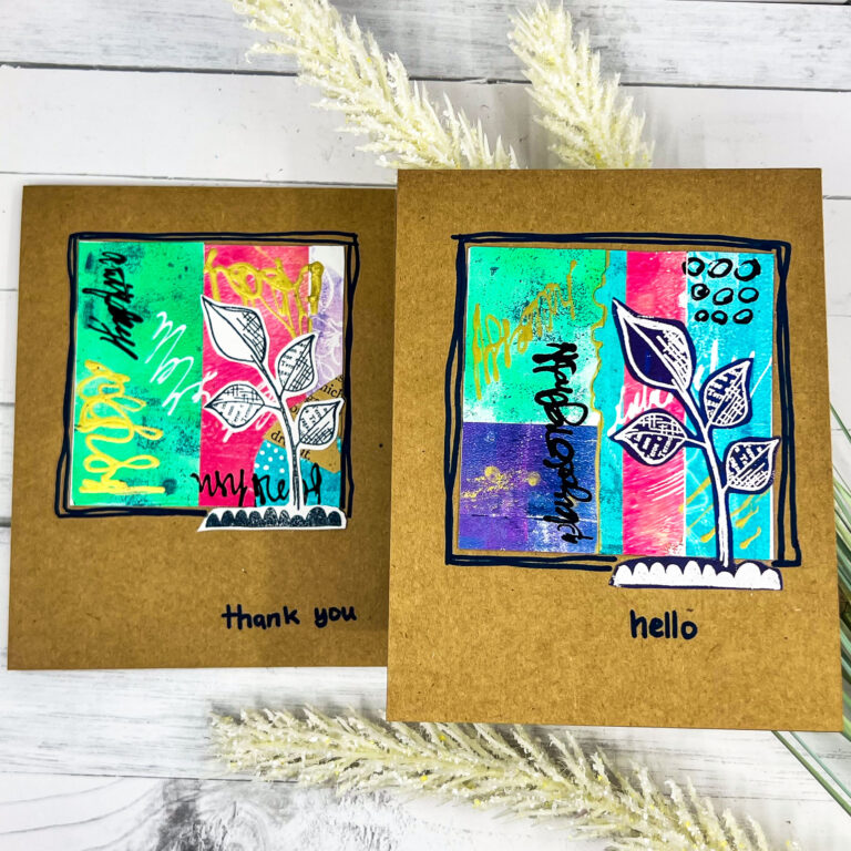 Beautiful Bits: Turning Gel Print Scraps into Art