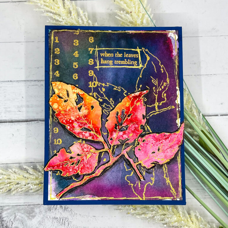 Golden Autumn Layers: A Mixed Media Fall Card