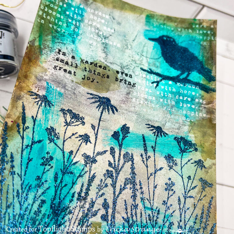 Create a Garden: Turning Gel Prints into a Journal Page & Bookmark